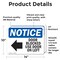 Signmission Door Blocked Use Door On Left Sign With Symbol, 14 in W x Rectangle, Vinyl Decal OS-2PACK-NS-D-1014-L-11473 - alternate 4